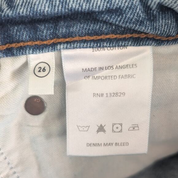 GRLFRND Melanie High Rise Boot Cut Jeans in Blue Wash, Size 26 - Picture 9 of 9